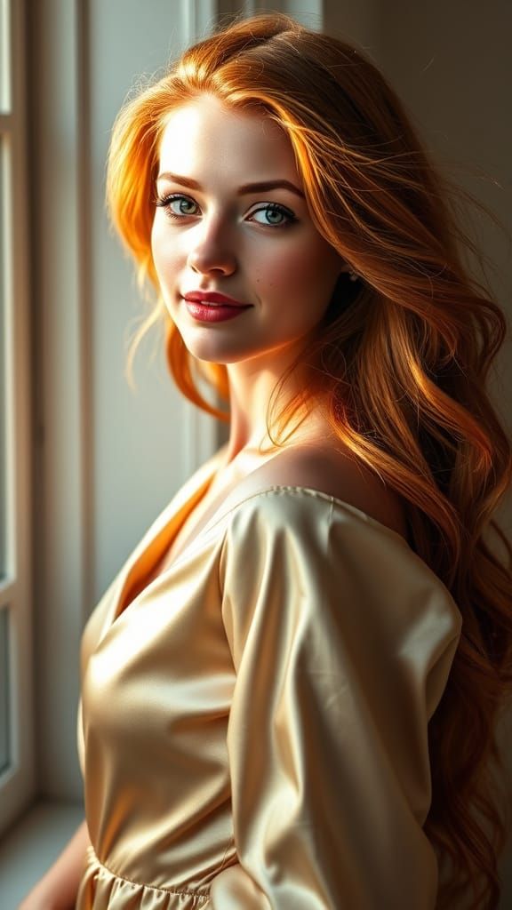 Ginger Angel in Satin Splendor