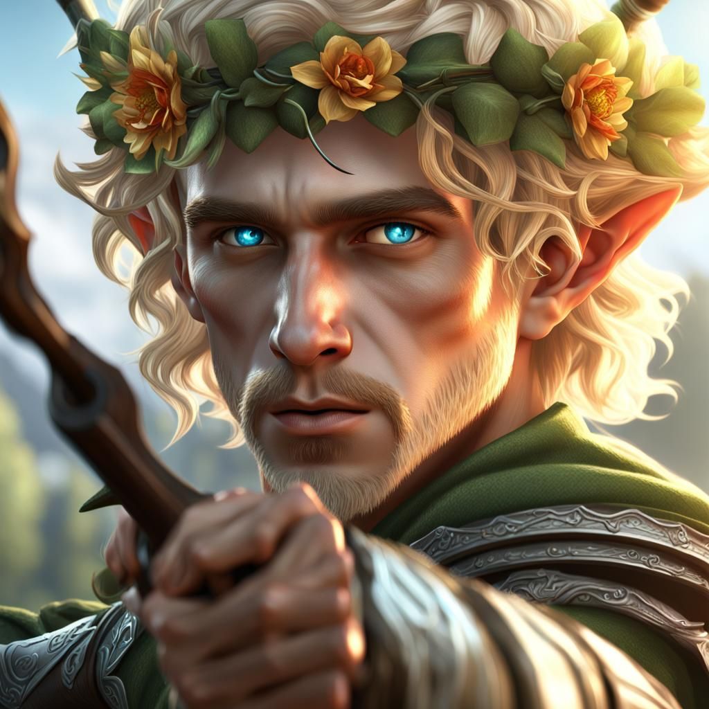 Blue-Eyed Elven Archer