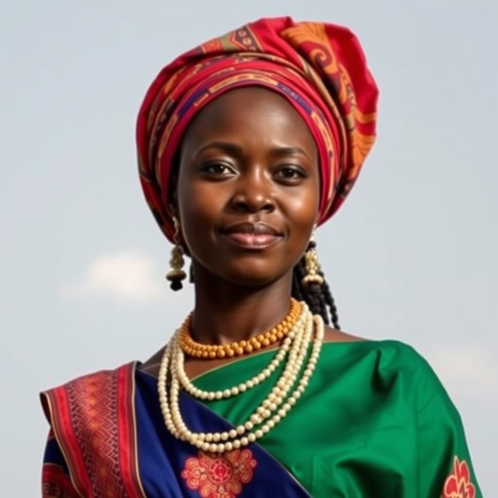 Nigerian Woman in Traditional Attire
