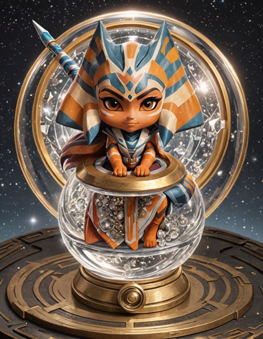 Adorable Chibi Ahsoka in Crystal Ball