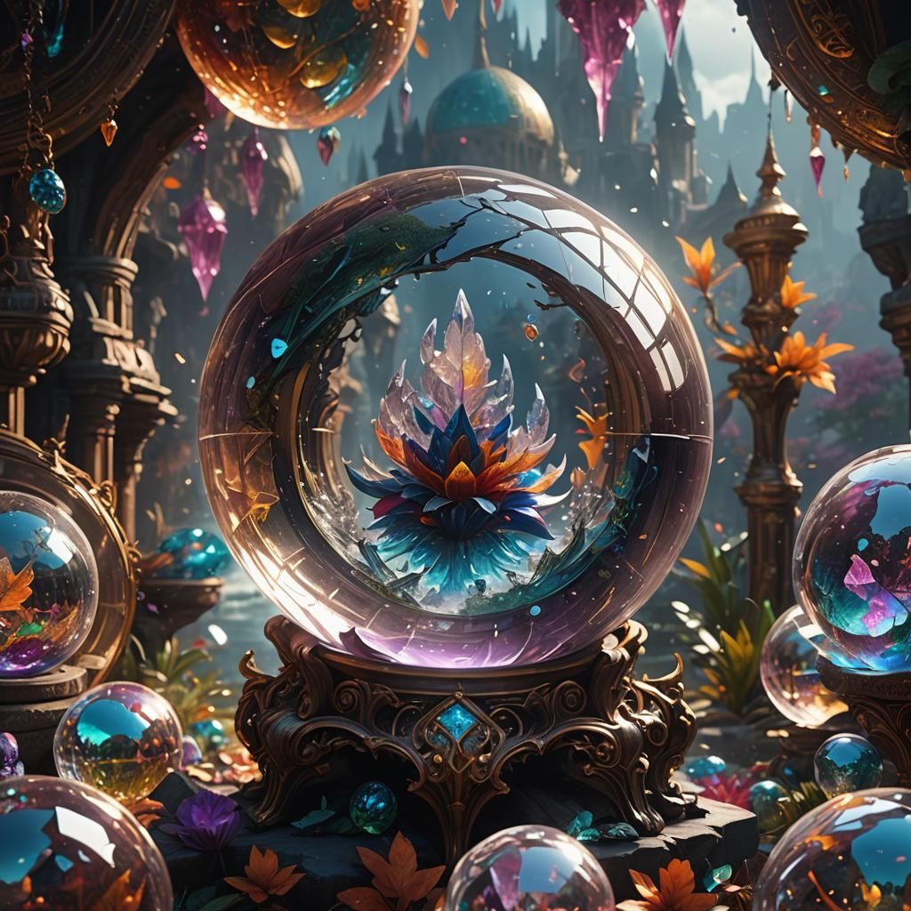 Fortune Teller Reading a Crystal Ball