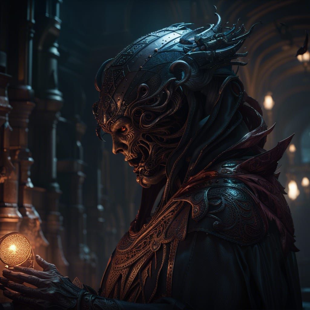 Dark Fantasy Specter in Hyperdetailed Digital Art