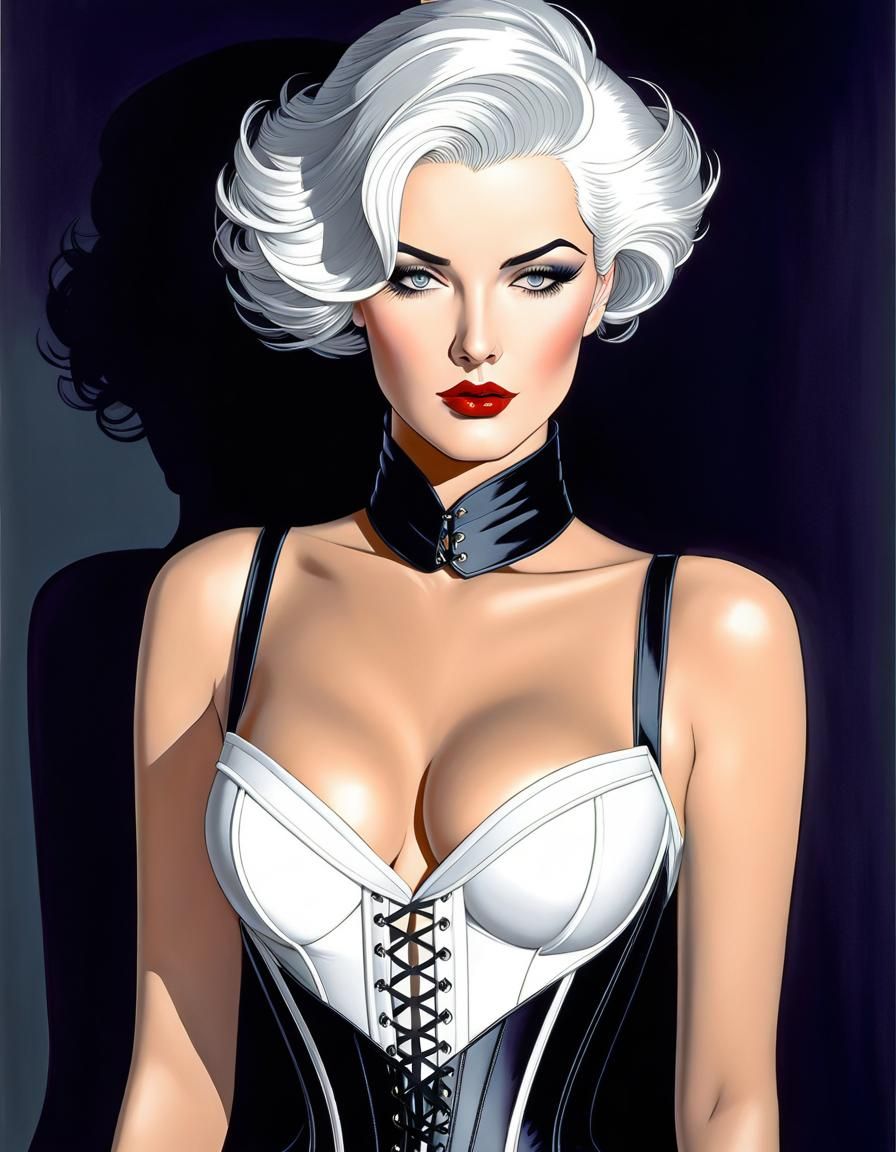 Modern Girl Lacing Corset in Nagel Style