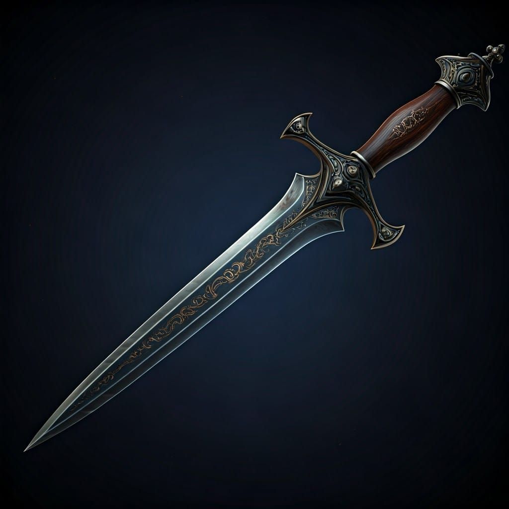 Ominous Dark Stiletto Dagger in 8k Resolution