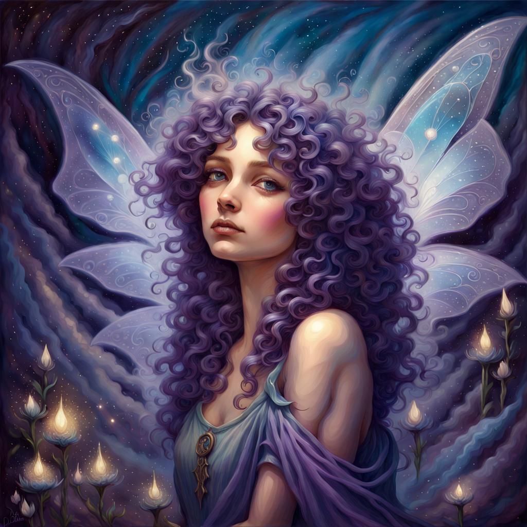 Bioluminescent Fairy in Renaissance Style