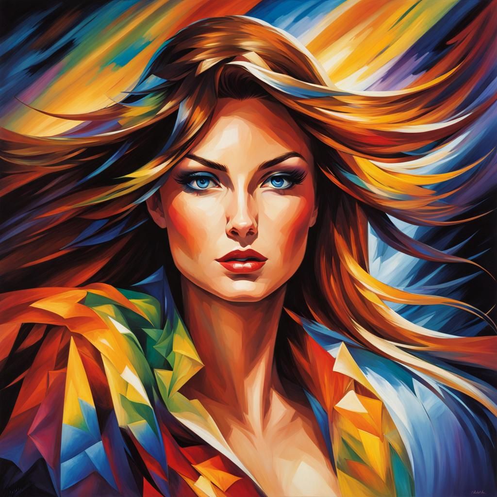 Colorful Wink in Minimalist Comic Art Style