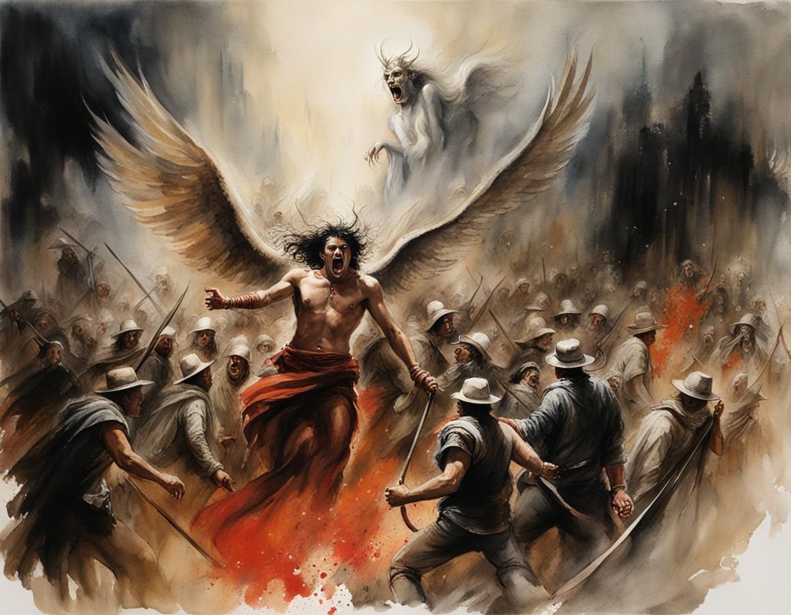 Santanico Pandemonium Battles Angels in Bleak World