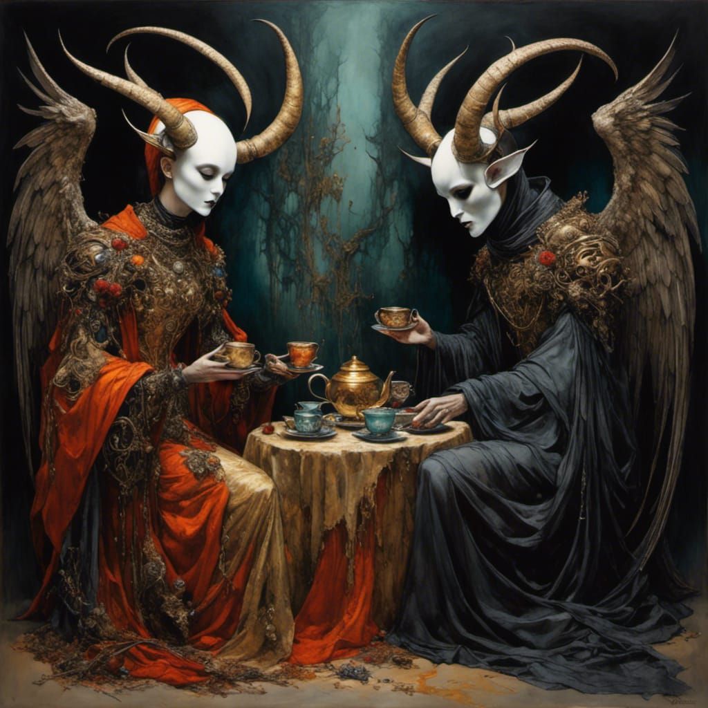 Eerie Teatime with Death and the Devil