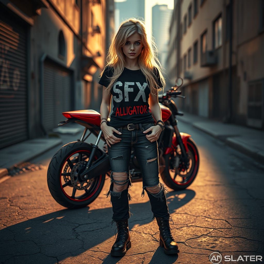 Rebel in a Neon City: A Moody Punk Icon