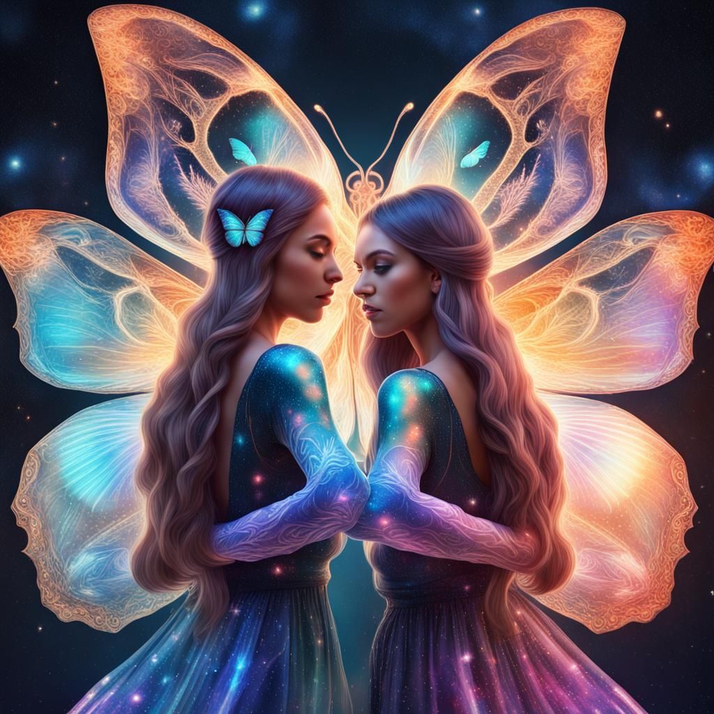 Cosmic Twins with Butterfly Wings and Supernova