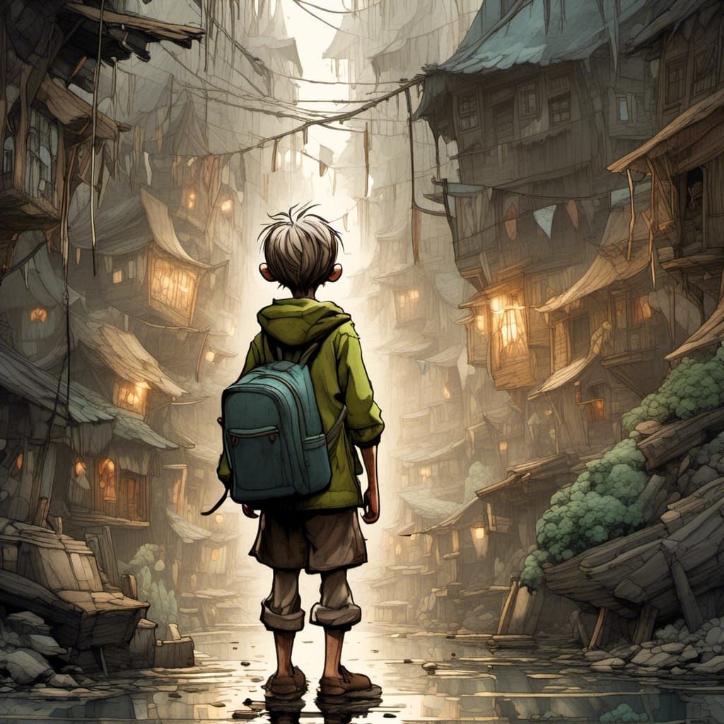 The BFG: Watercolor Portrait in Japanese Style