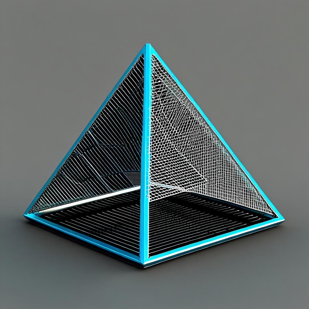 Tetrahedron in Grid Form: Geometric Visualization