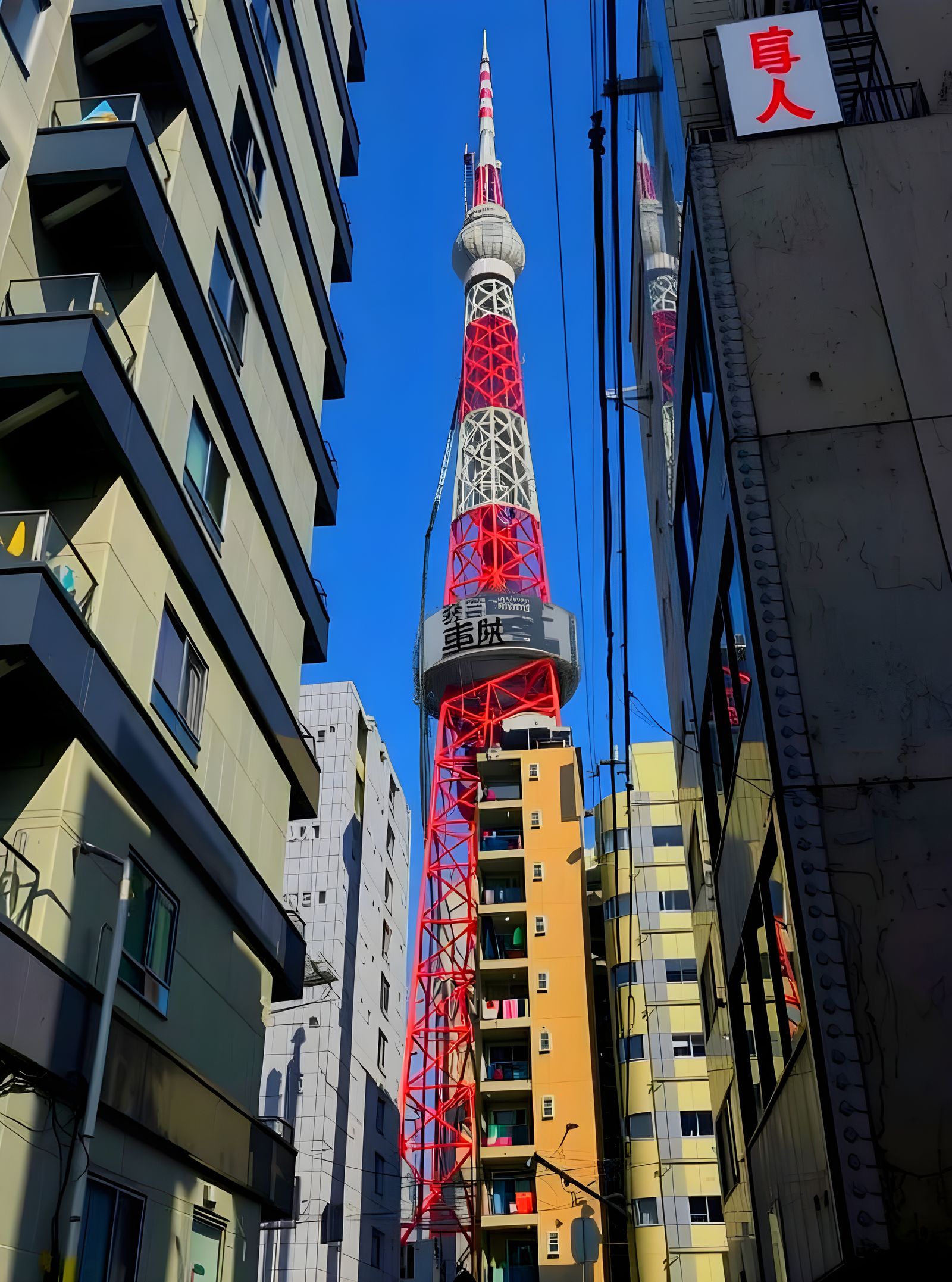 Tokyo Vaporwave Scene with VHS Effects