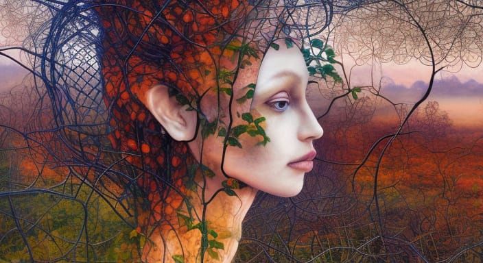 Hybrid Woman in Vines: Forest Exposure