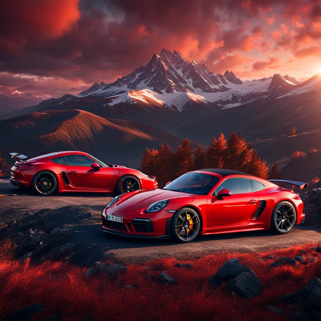 Porsche Cayman and 911 GT3 RS Mountain View