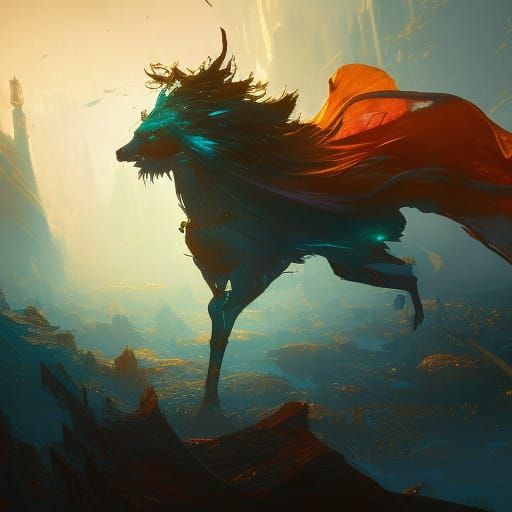 Brave Sir Robin: Gold and Teal Cinematic Art