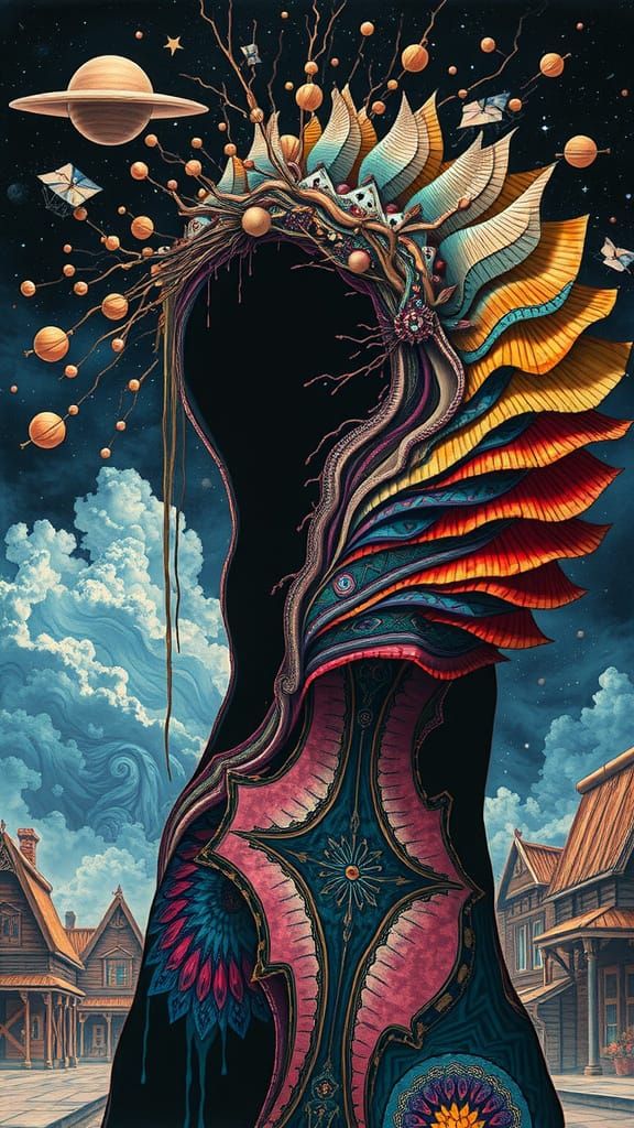 Surrealist's Nightmare: Fragmented Reality in Vibrant Chaos