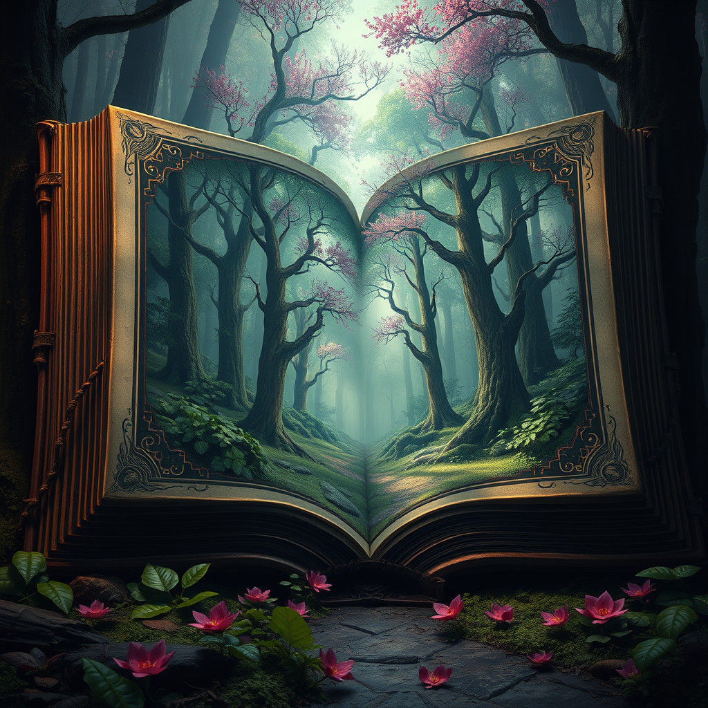 Fairytale World Emerges from Antique Book