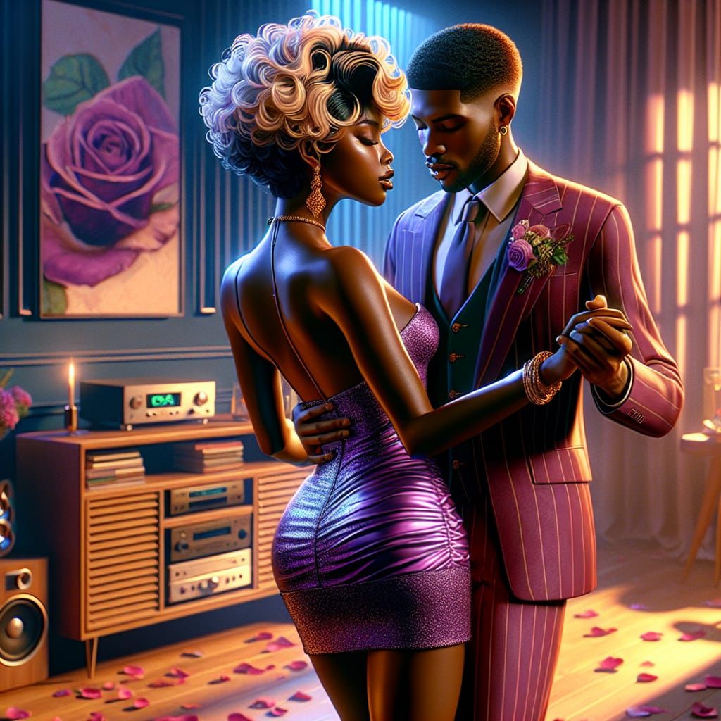 Elegant Woman Dancing: 4K Splash Art Oil Painting