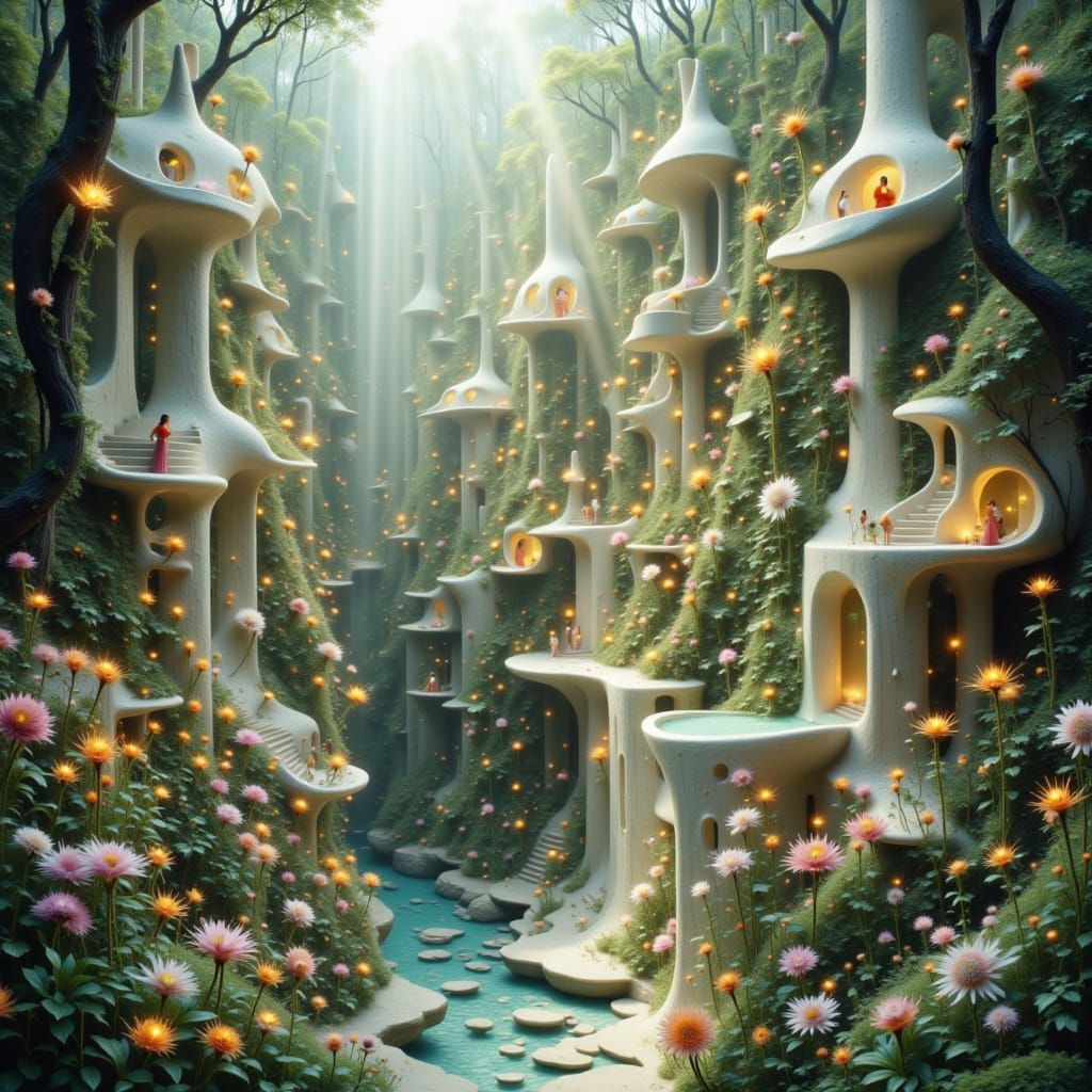 Futuristic City by Miro in Bliss Fire Style