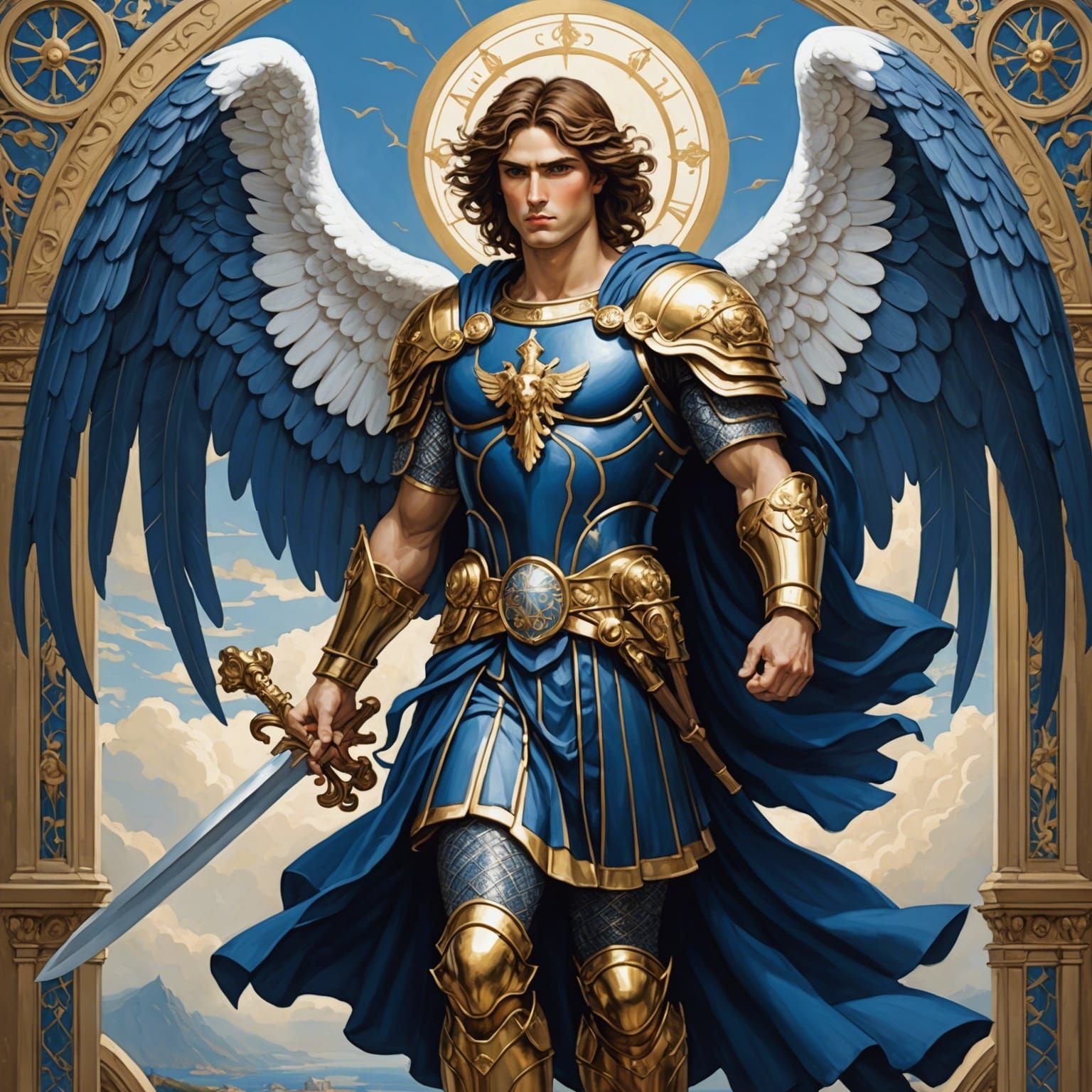 Saint Michael: Radiant Anime-Inspired Art