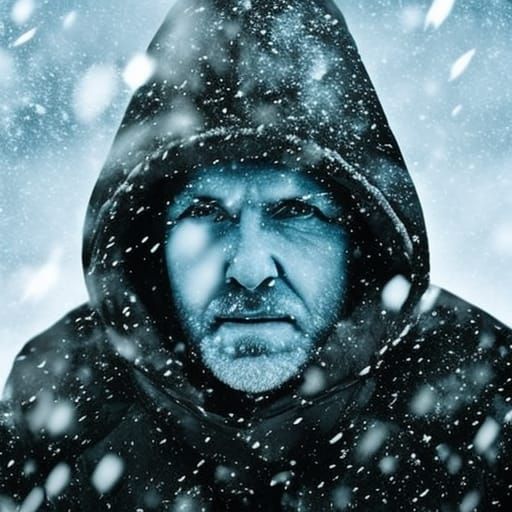 Man in Blizzard: Quick Painting of Winter