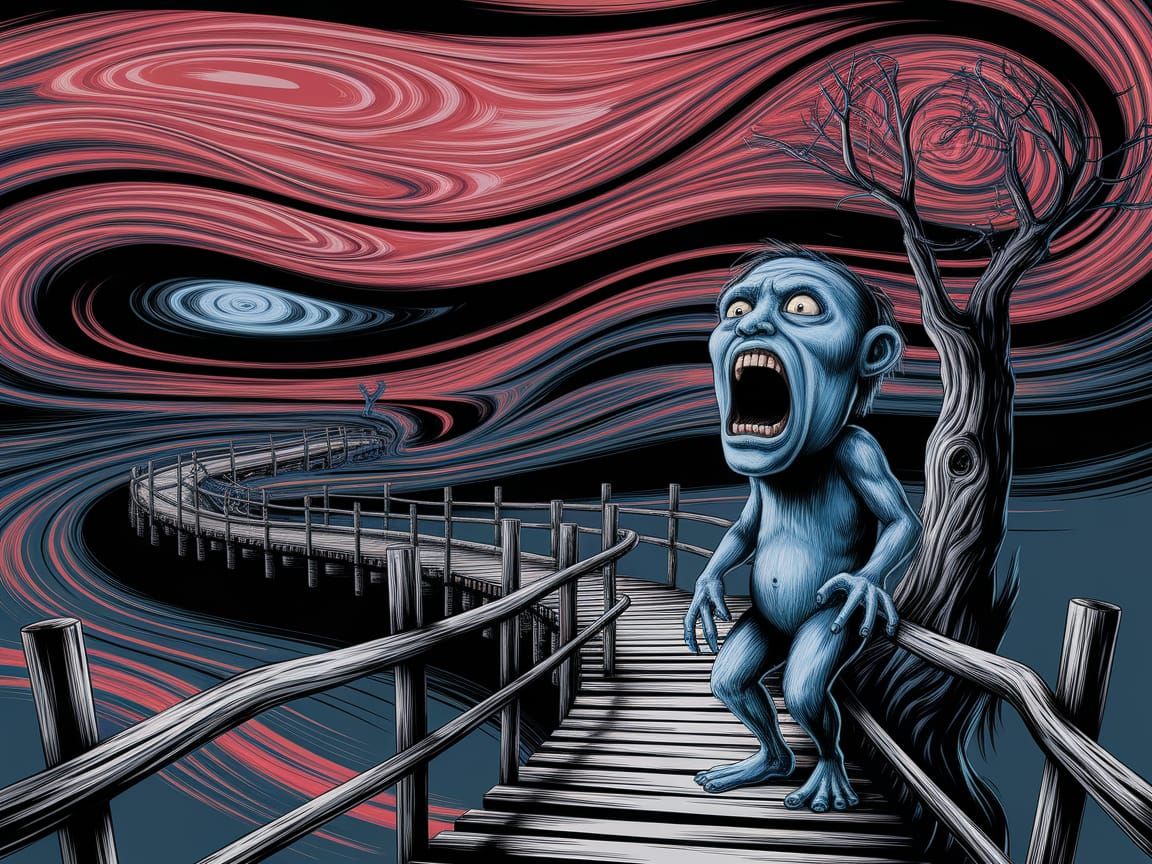 Cyberpunk Abomination in Japanstyle Chaos