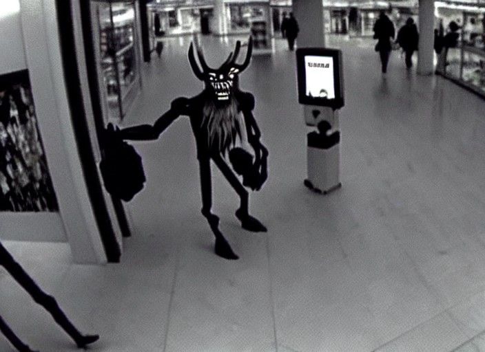 Wendigo Sighting Captured on Mall Security Camera