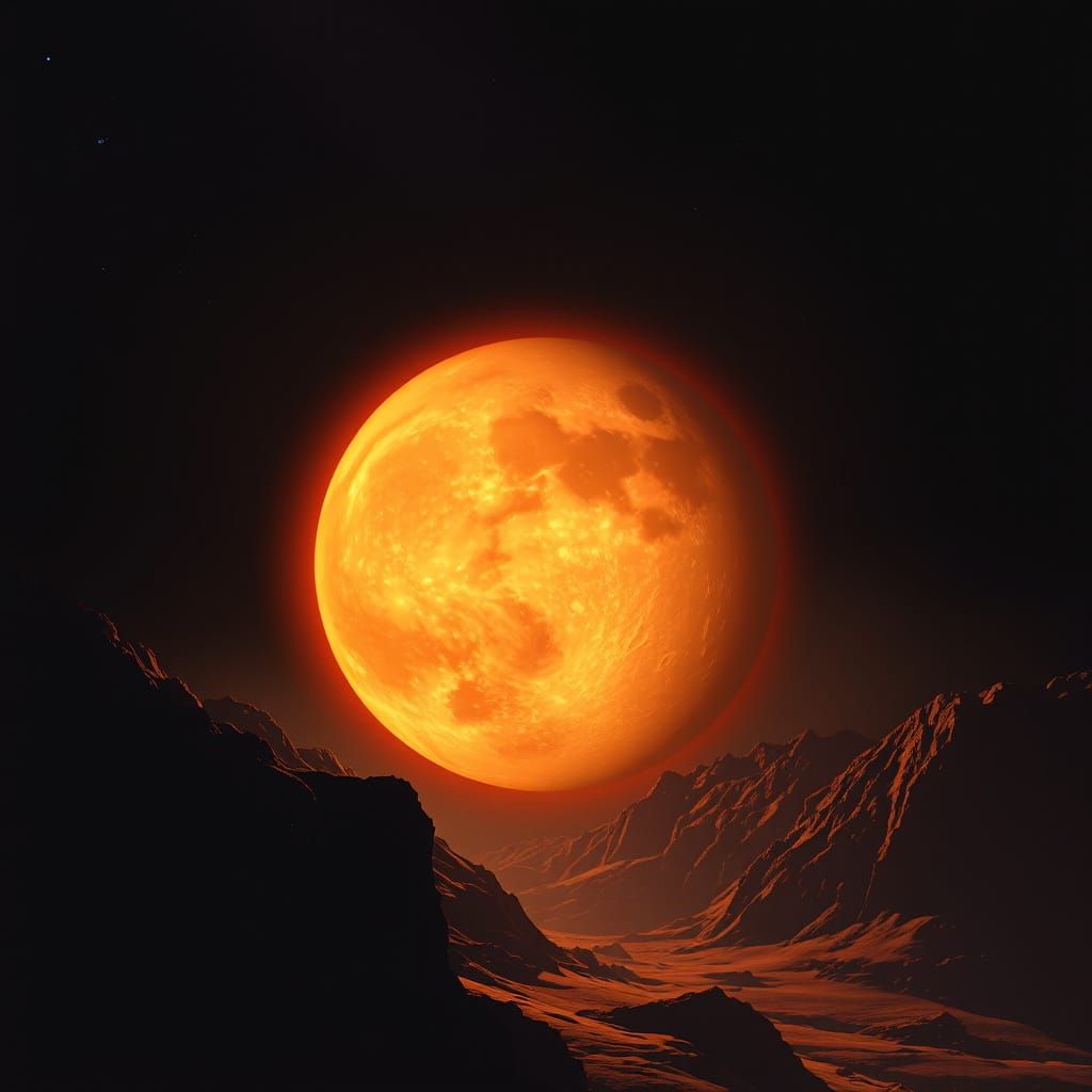 Majestic Mercury Landscape in Cosmic Style