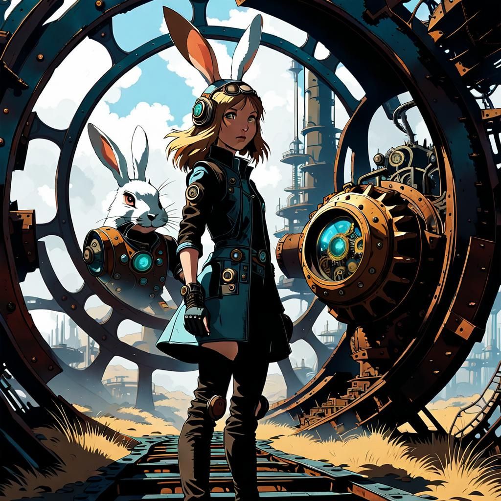Alice's Steelpunk Descent into a Mechanical Wonderland