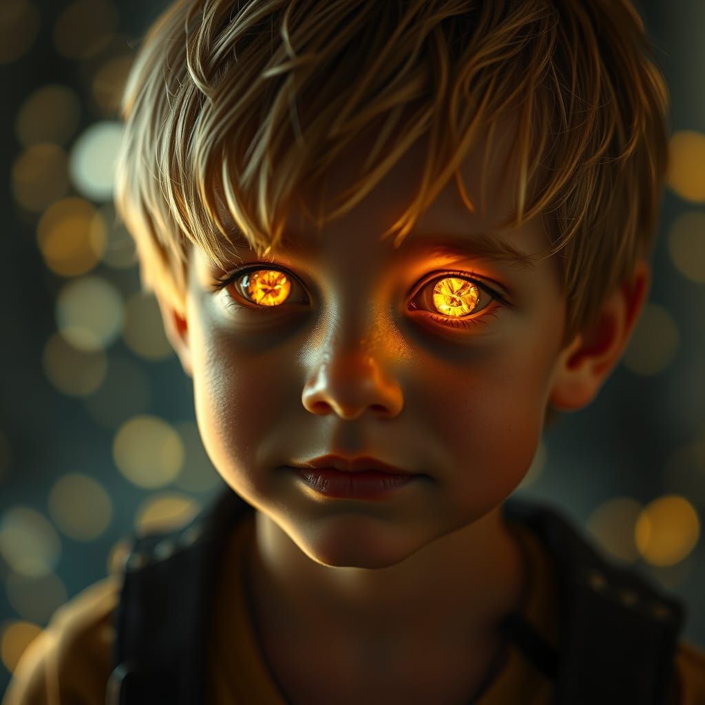 Skyrim Orphan with Citrine Eyes in Murraypunk Style