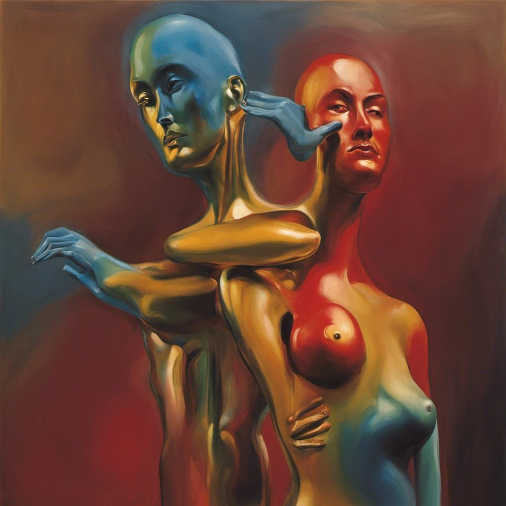 Expressive Figures in Surrealist Style