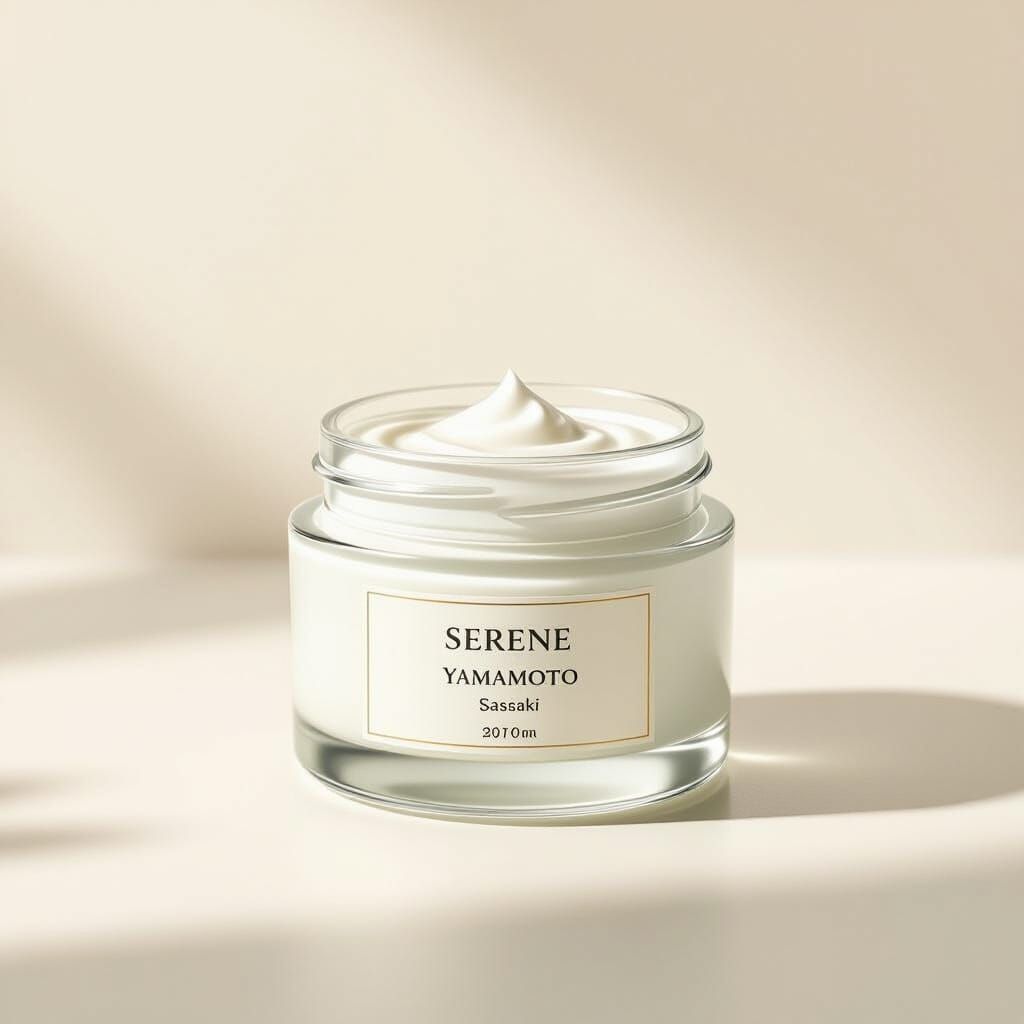 Minimalist Cream Jar with Soft Lighting