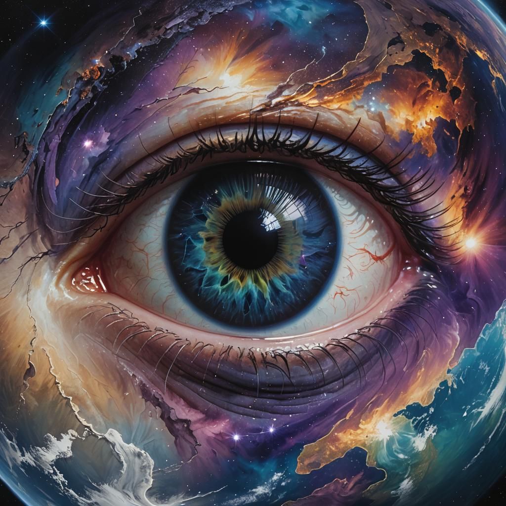 Giant Eye in Space Gazing at Earth