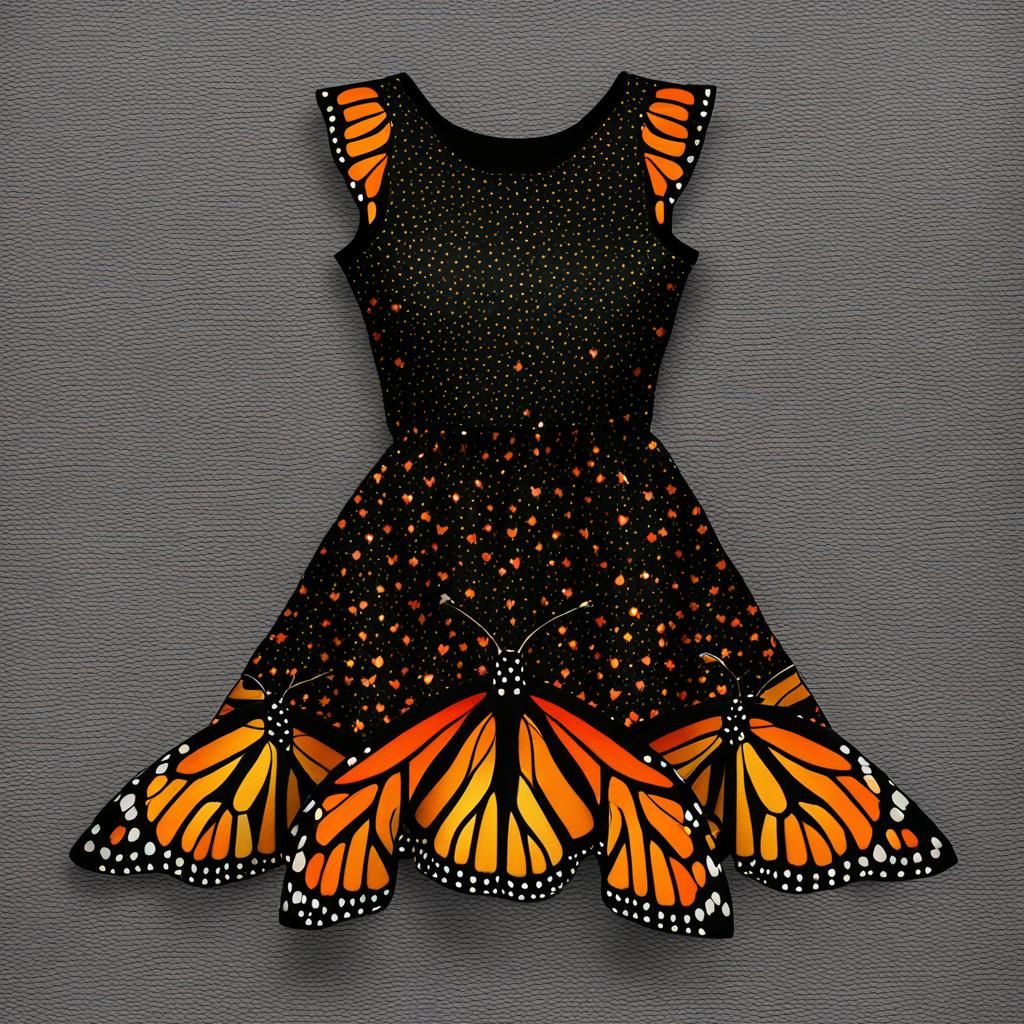 Monarch Butterfly Dress Fashion Design