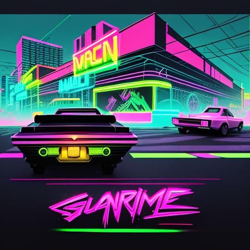 Glitch Miami Vice City Sunrise Street Race