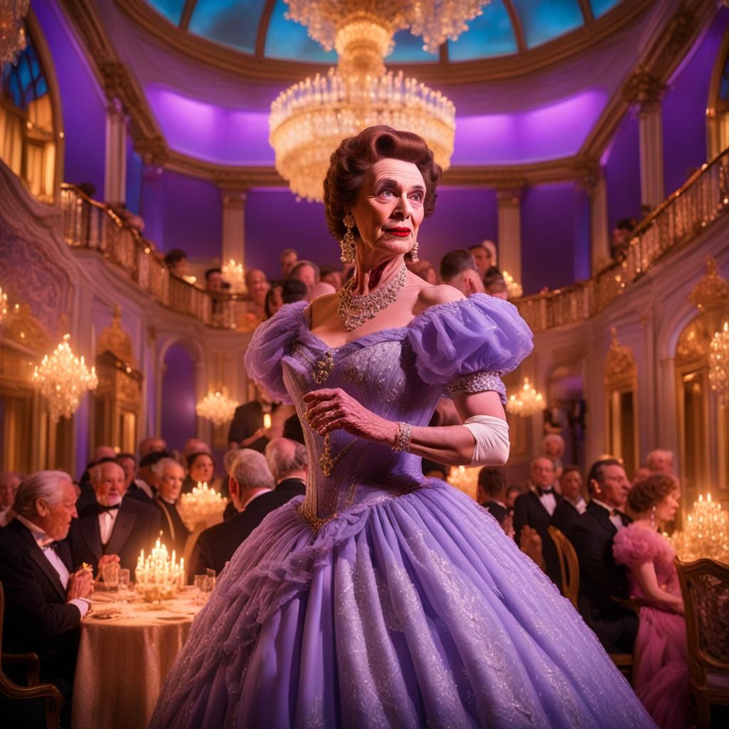 Southern Belle Transvestite at Ball: Fantasy Concept Art