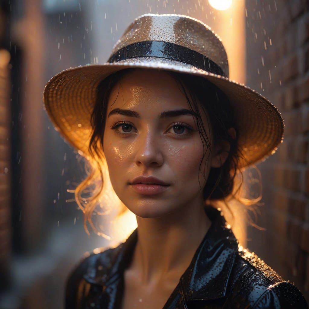 Moody Film Noir Portrait in Cinematic Style