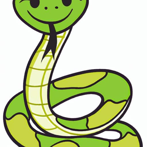 Cute Green Snake Generated by AI