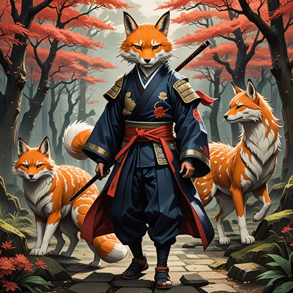 Samurai and Geisha Enter a Whimsical Realm