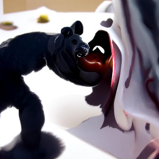 Realistic 3D Bear with Deep Shadows