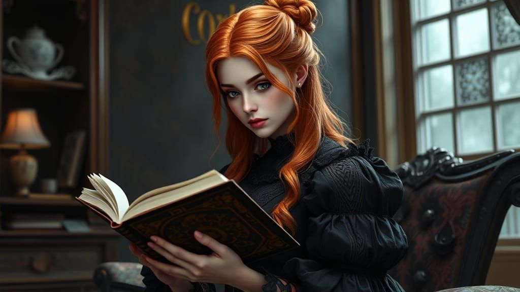 Elegant Lady Lost in 19th Century Fantasy