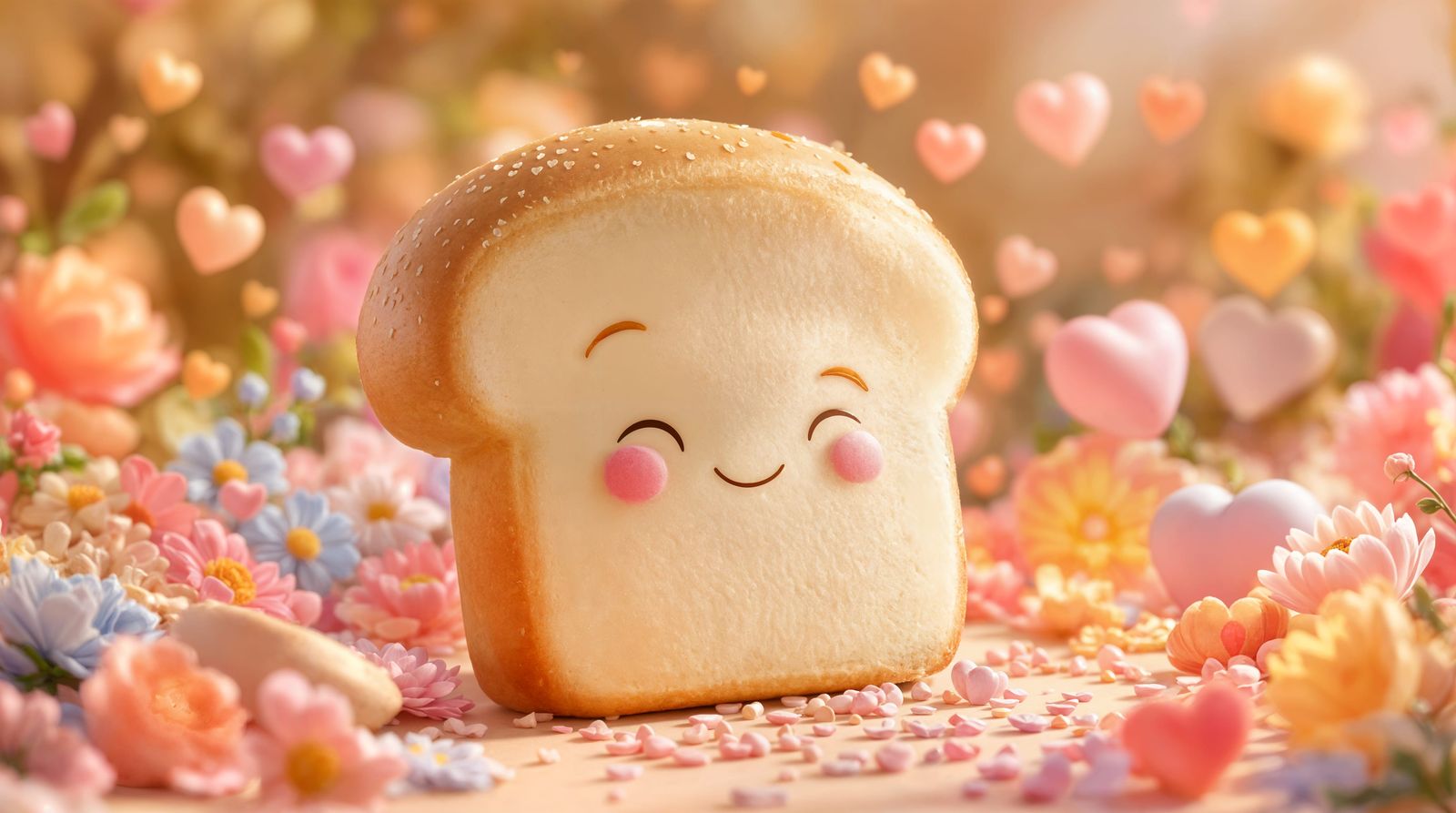 Adorable Cartoon Loaf of Bread in Whimsical Settings