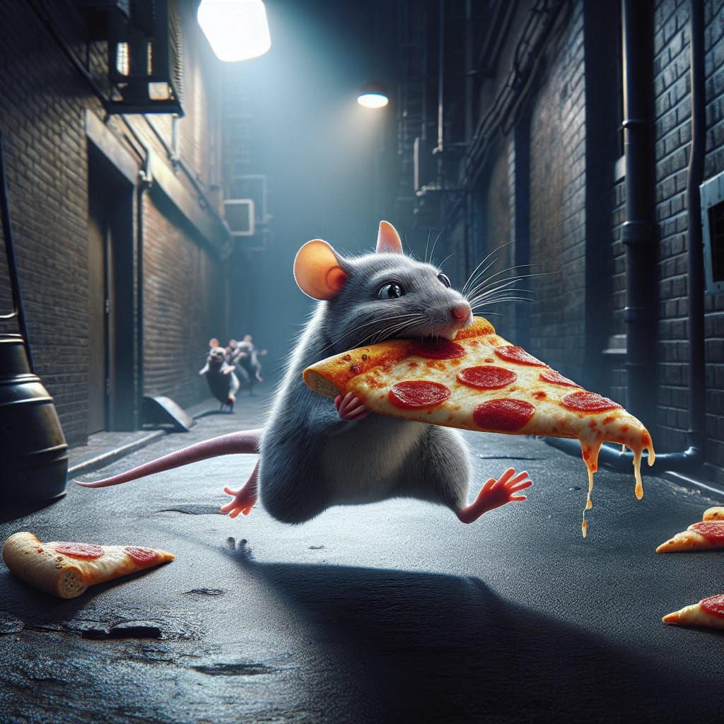 Rat's Heist: Pizza Pursuit in Dark Alley