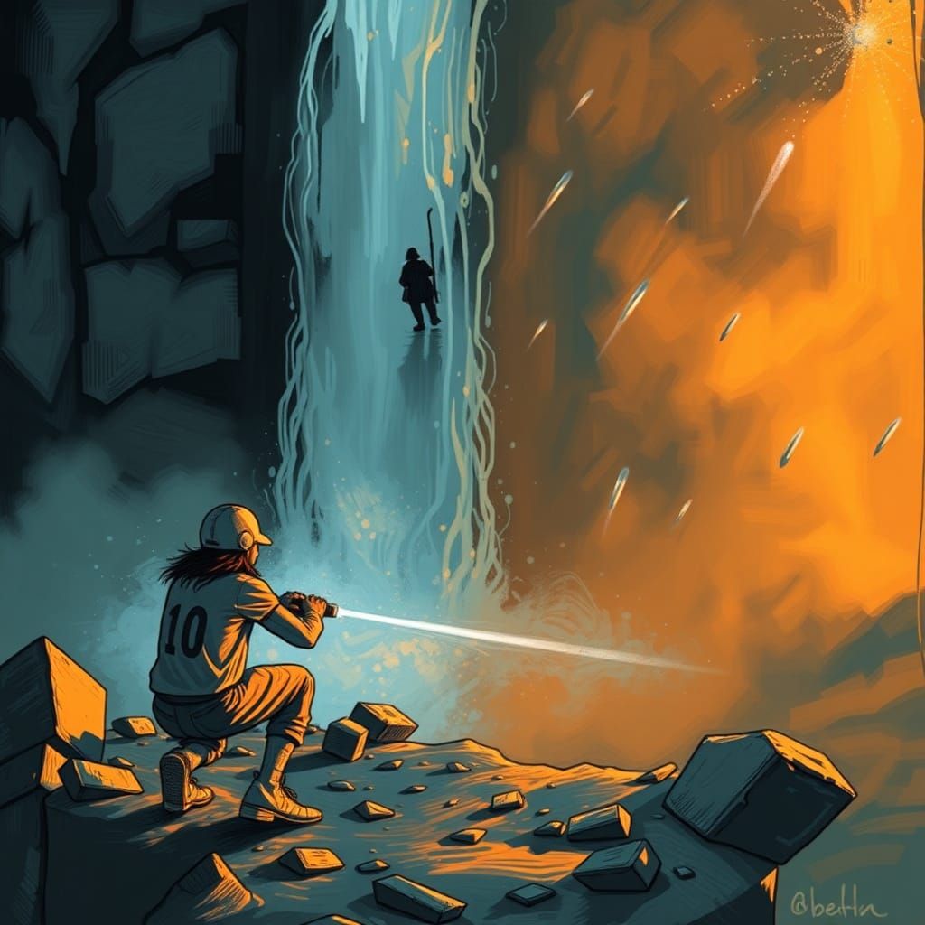 Abstract Bumping Shapes in Vivid Colors