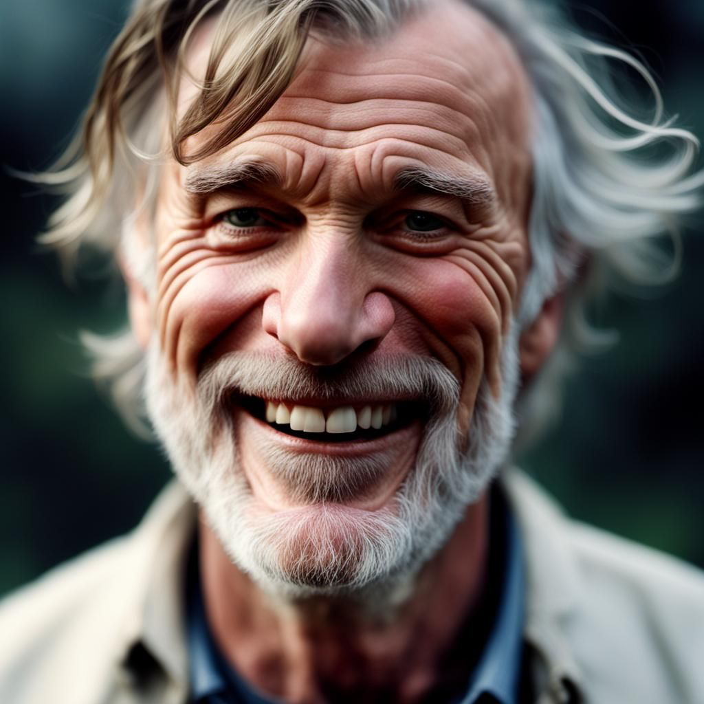 Laughing Irish Man Portrait in Ethereal Photorealistic Style