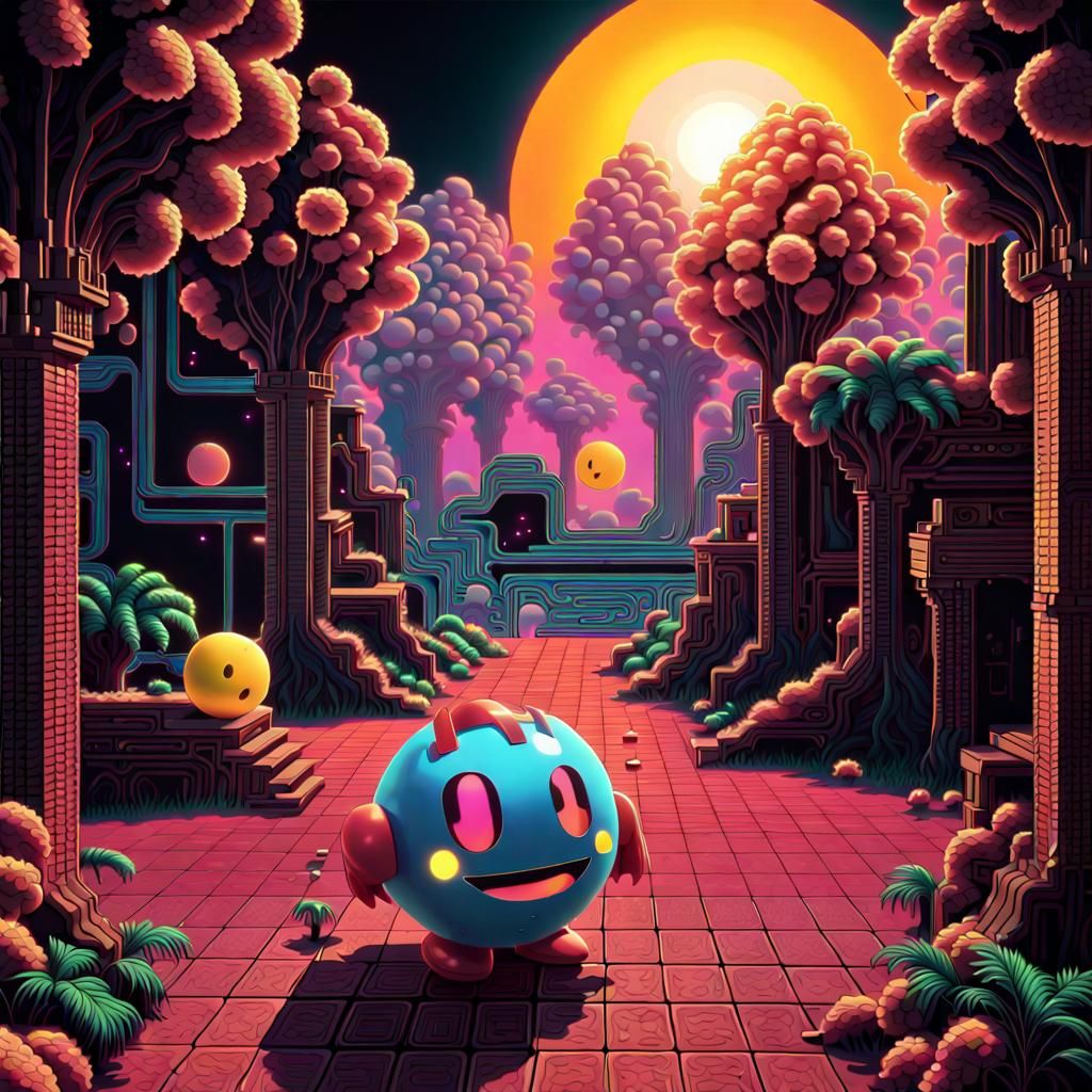 Vaporwave aesthetic Retro game