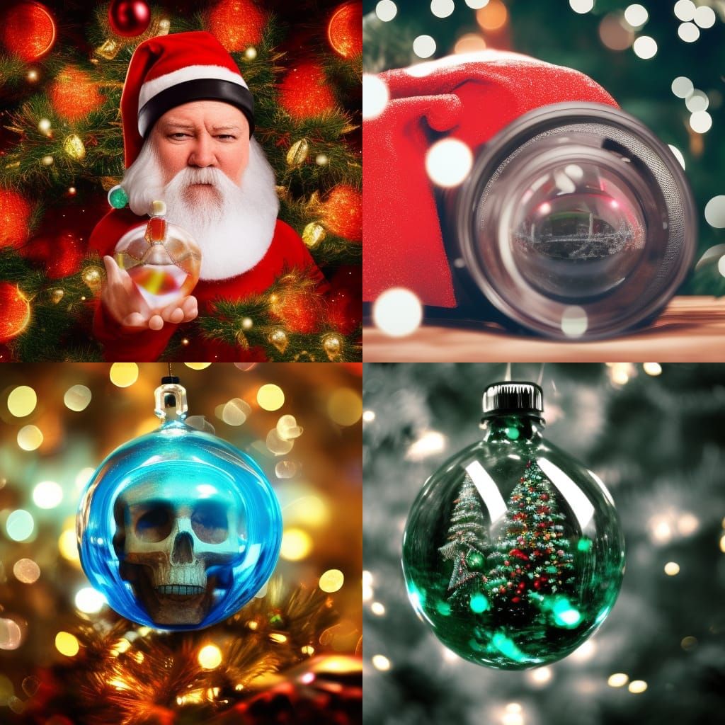 Crystal Santa Claus Skull in 4K