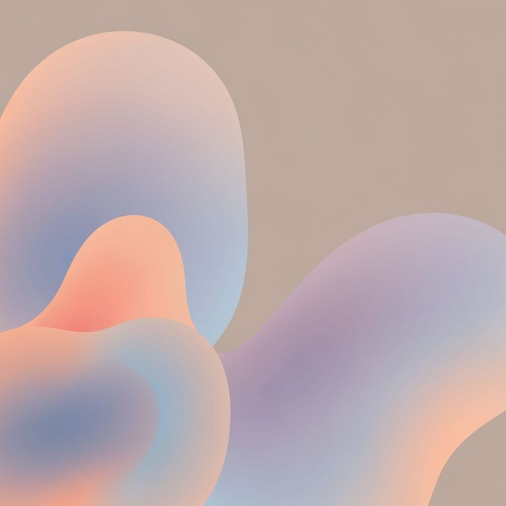 Abstract Gradients in Soft Peach, Lavender, and Blue Hues