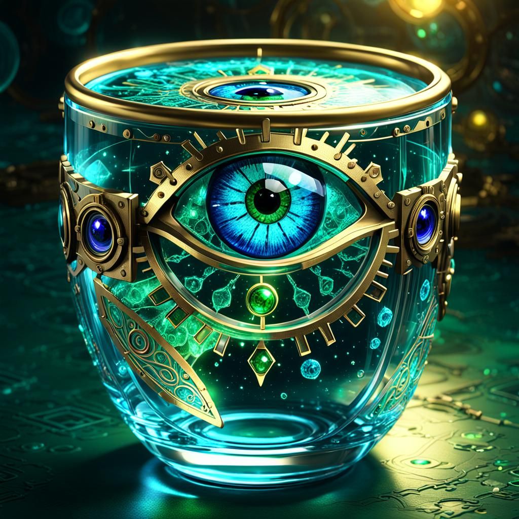 Lucky eye glass bowl